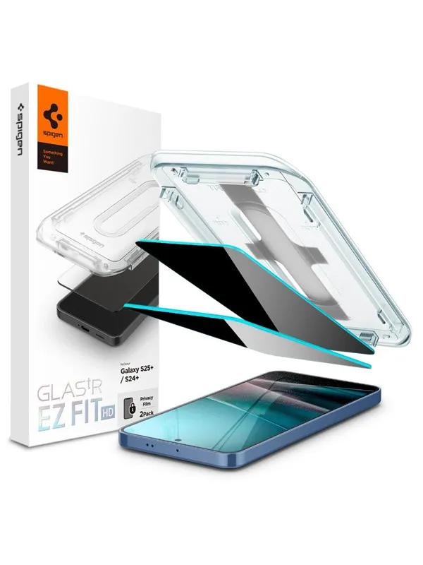 Spigen Glass tR EZ Fit HD (Privacy) 2 Pack - Samsung Galaxy S25+/S24+