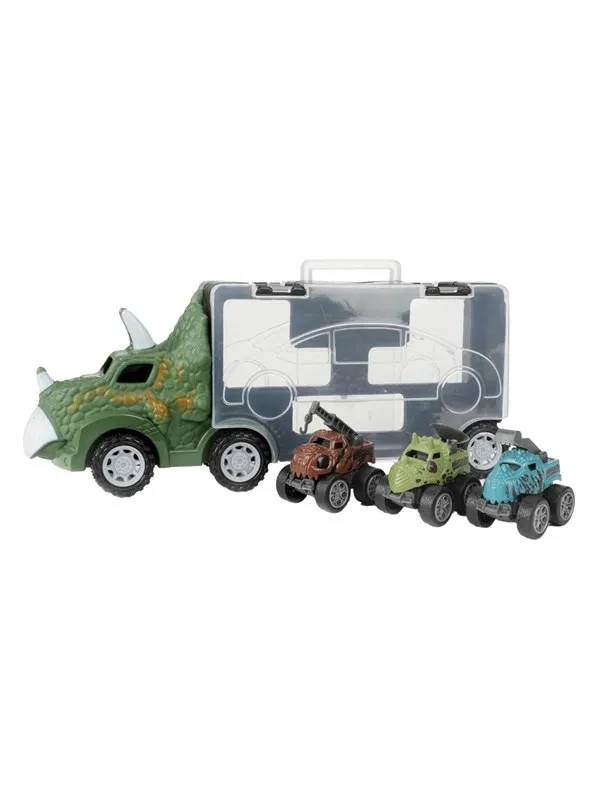 World of Dinosaurs Dino Truck with 3 Pull-back Cars