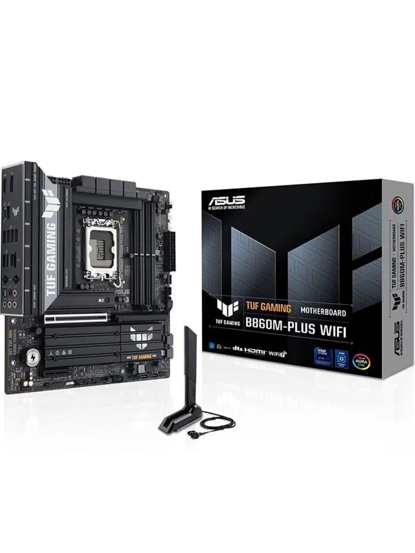 ASUS TUF GAMING B860M-PLUS WIFI Hovedkort - Intel B860 - Intel LGA1851 socket - DDR5 RAM - Micro-ATX