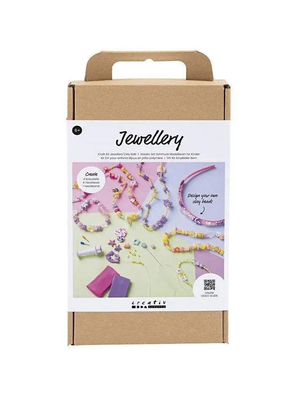 Creativ Company DIY Craft Kit Jewellery Clay Kids