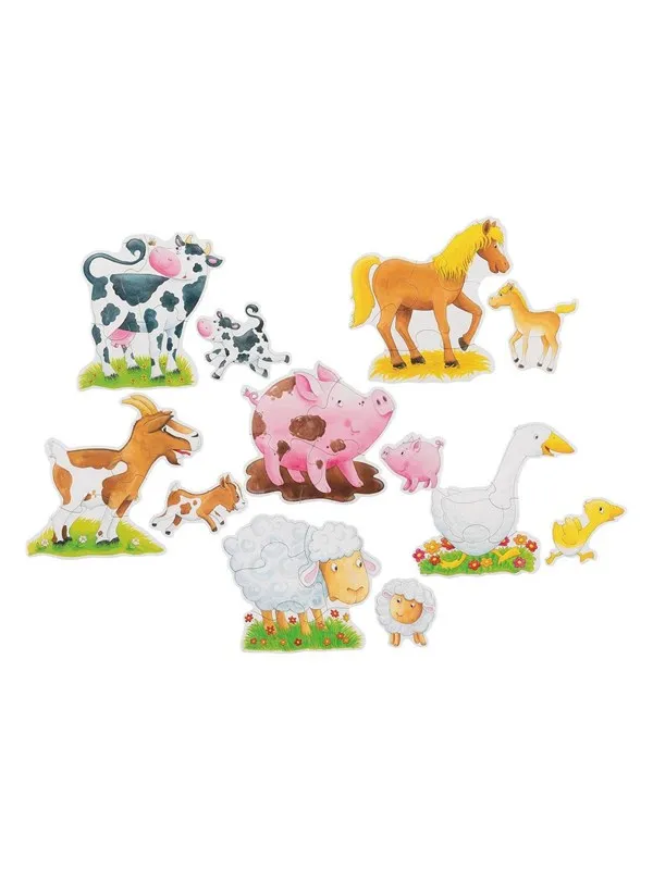 Goki Wooden Jigsaw Puzzle Farm Animals 25 pcs.