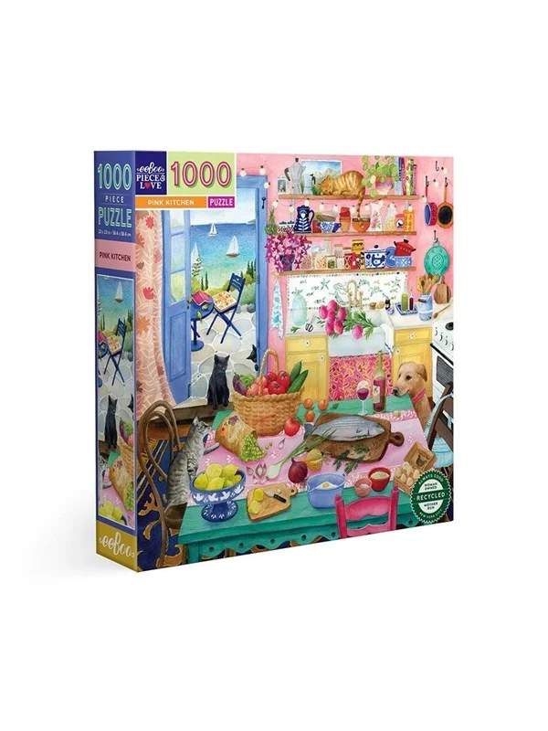 eeBoo Puzzle 1000 pcs - Pink Kitchen