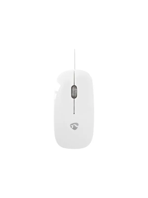 Nedis - mouse - USB - white - Mus - Optisk - 3 knapper - Hvit