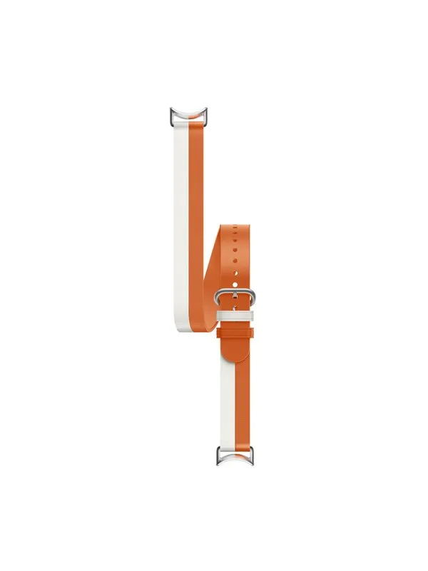 Xiaomi Dual-tone Leather Strap - White and Orange