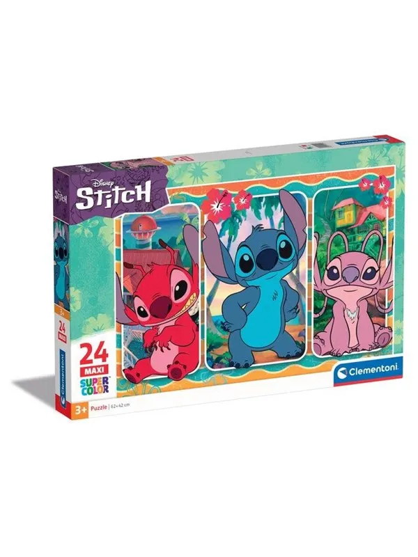 Clementoni Jigsaw Puzzle Super Color Maxi Disney Stitch 24 pcs. Gulv
