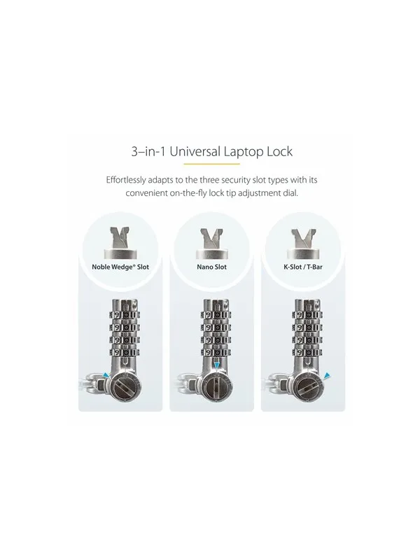 StarTech.com 25-Pack Laptop Lock Compatible w/Noble Wedge/Nano/K-Slot - security cable lock