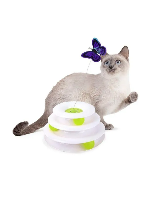 AFP All For Paws - Cat Toy Interactive Tower Of Butterfly 25X25X14Cm - (787.7560)
