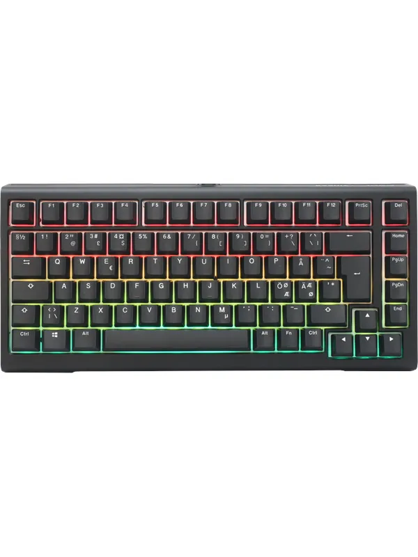 Ducky Tinker75 - Gamingtastatur - Uten numpad - Nordisk - Svart
