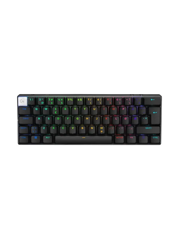 Logitech G PRO X 60 LIGHTSPEED - Gamingtastatur - Uten numpad - Nordisk - Svart