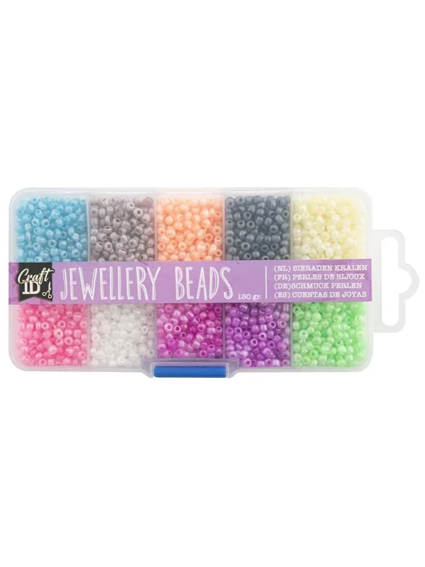 Craft Sensations Jewellery beads 15 grams each colour 10 colours