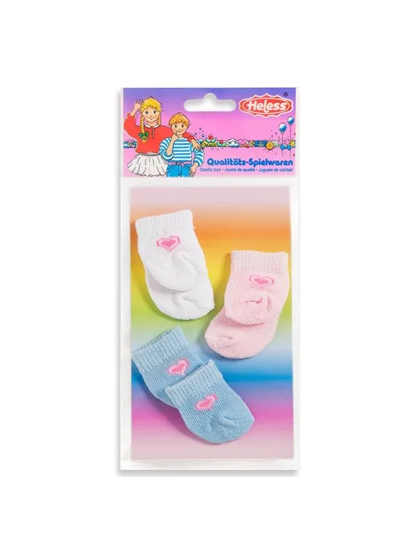 Heless Doll socks - 3 pairs 28-35 cm