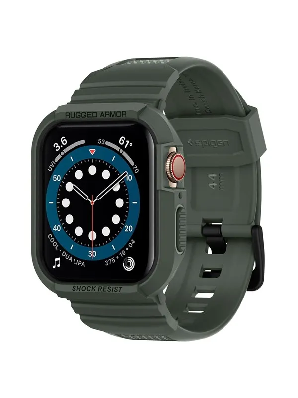 Spigen Rugged Armor Pro - green - Apple Watch 45mm/44mm