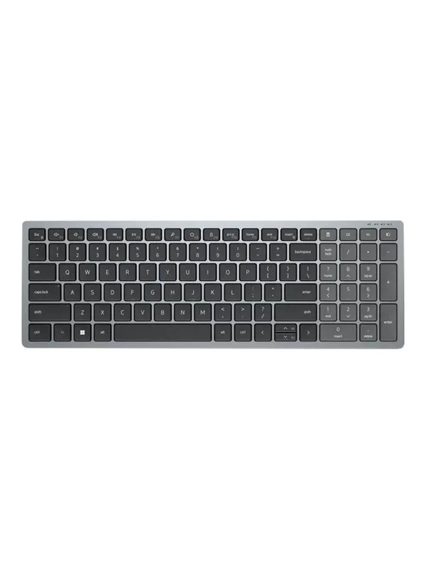 Dell KB740 - keyboard - compact multi device - AZERTY - French - titan grey - Tastatur - Fransk - Grå