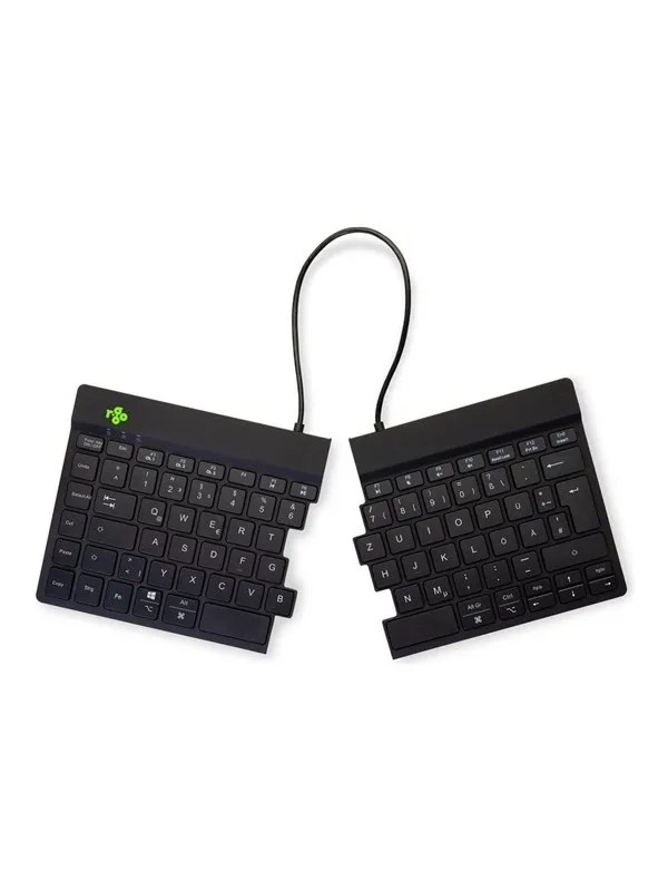 R-Go Tools R-Go Split Break - keyboard - with integrated break indicator - QWERTZ - German - black - Tastatur - Tysk - Svart
