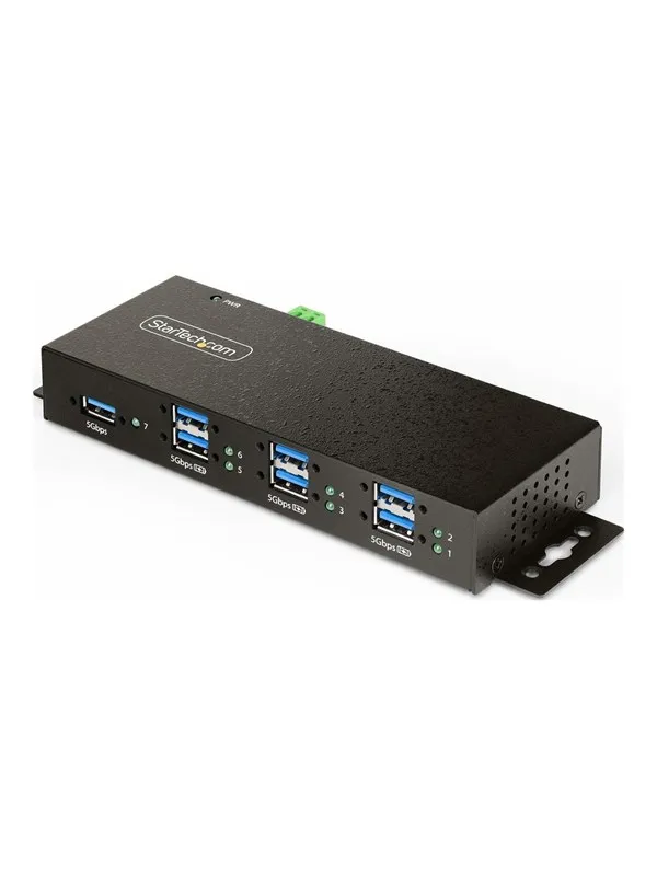 StarTech.com 5G7AINDRM-USB-A-HUB USB-hub - USB 3.2 - 7 porter - Svart