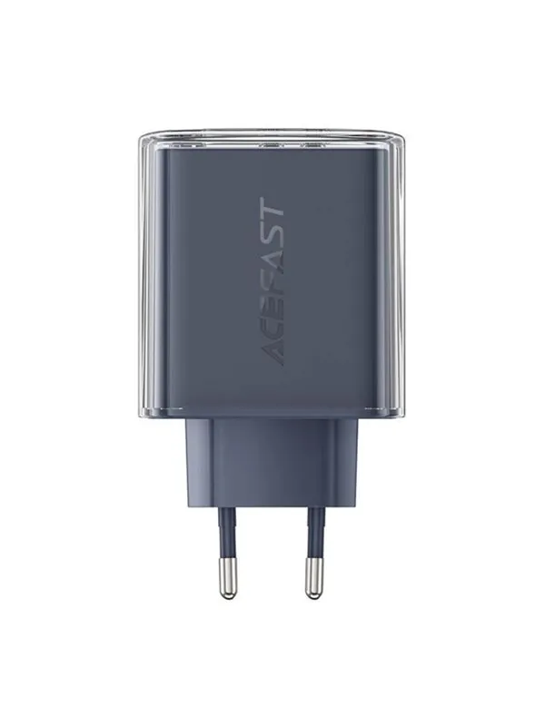 Acefast A45 mains charger 2x USB-C 1xUSB-A 65W PD (grey)