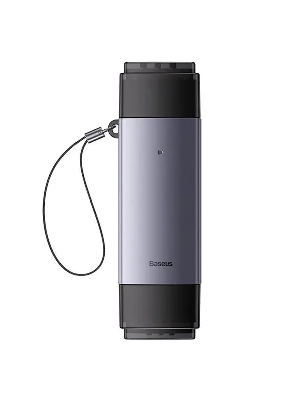 Baseus Lite Series SD/TF memory card reader USB + USB-C (gray)
