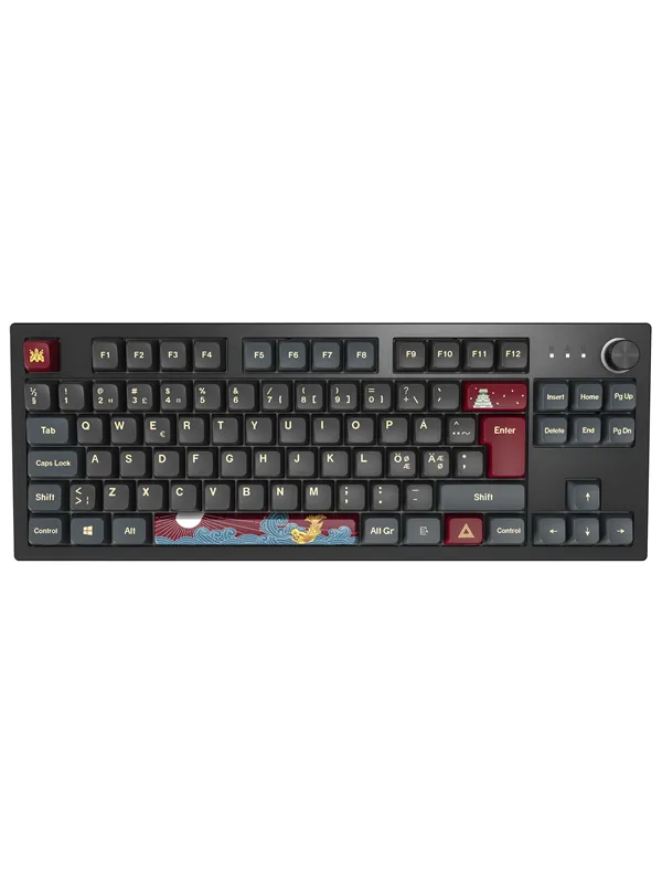Montech MKey TKL Darkness - Gateron G Pro 2.0 Red - Gamingtastatur - Uten numpad - Nordisk - Svart