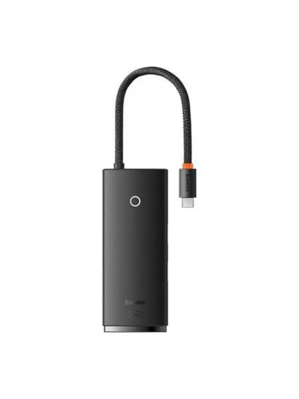 Baseus Lite Series Hub 6w1 USB-C to 2x USB 3.0 + USB-C + HDMI + SD/TF (black) USB-hub - USB 3.0 - 6 porter - Svart