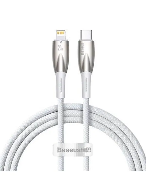 Baseus USB-C cable for Lightning Glimmer Series 20W 1m (White)