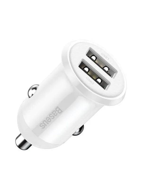 Baseus Grain Pro Car Charger 2x USB 4.8A (white)