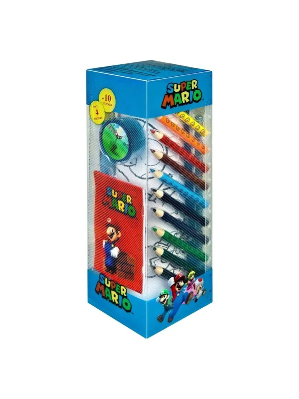 Kids Licensing Super Mario Stationery Set Tower 35 pcs.