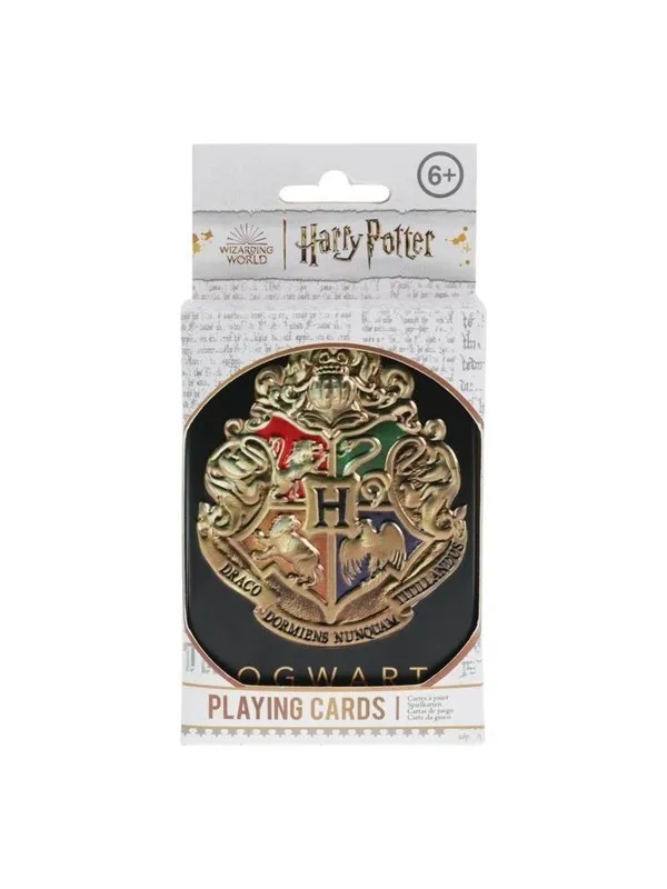Paladone Hogwarts Playing Cards in a Tin Black