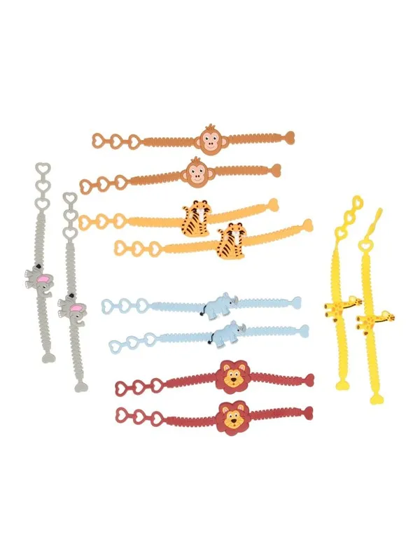 LG-Imports Bracelet Wild Animals set of 12 pcs.