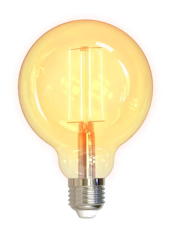 Deltaco LED dekorpære, E27, 5,5W, 470lm, WiFi 2.4GHz, G95, dimbar, hvit