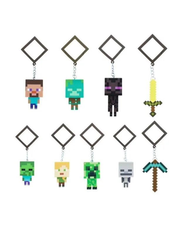 Paladone - Minecraft Backpack Buddies (Assorted) - Nøkkelring