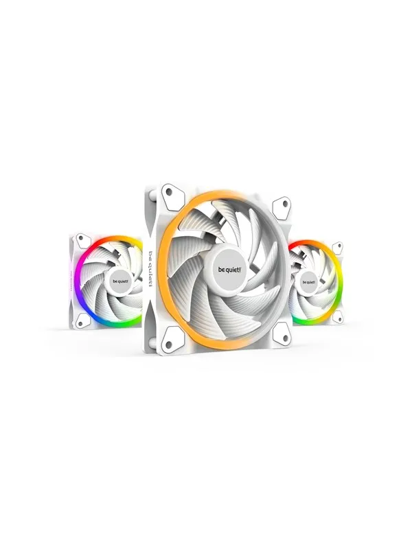 be quiet! LIGHT WINGS 140mm PWM high-speed Triple-Pack - Kabinettvifte - 140mm - Hvit med RGB-lys - 31 dBA
