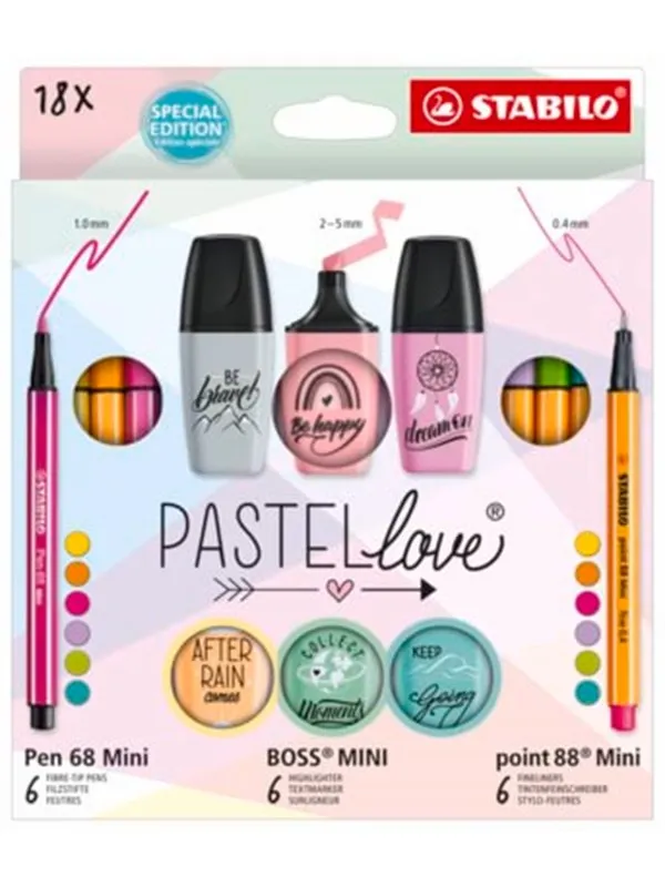 STABILO  Pastel Love set of 18 ass. pens