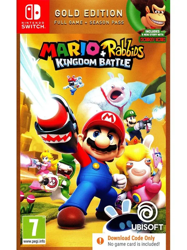 Mario + Rabbids Kingdom (Gold Edition) (Code in a Box) - Nintendo Switch - Eventyr