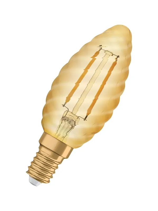 Osram LED-lyspære Vintage Candle Kerte Filament 1.5W/824 (12W) Gold E14