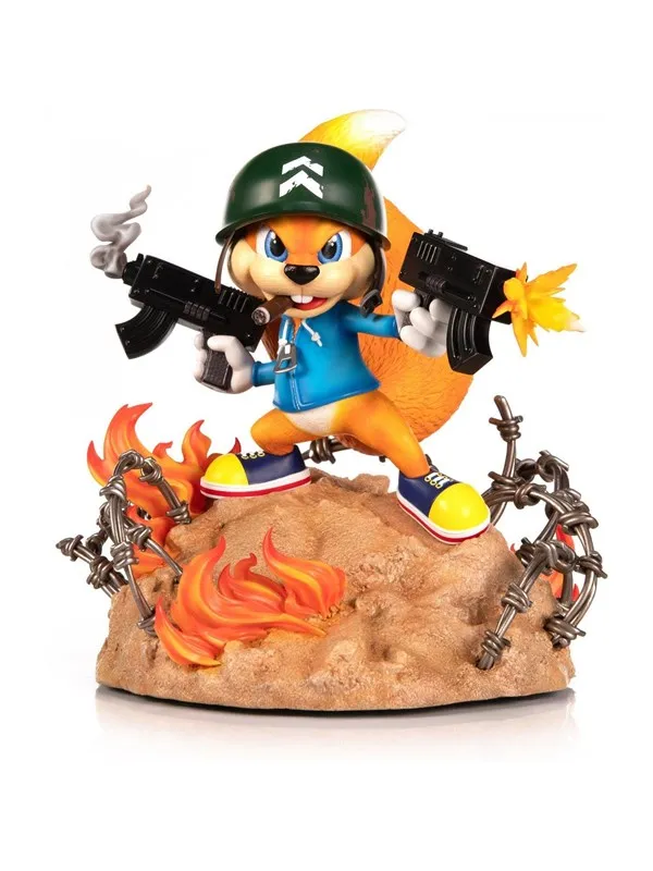 First 4 Figures - Conker's Bad Fur Day Resin Painted Statue: Soldier Conker (Standard Edition) - Figur