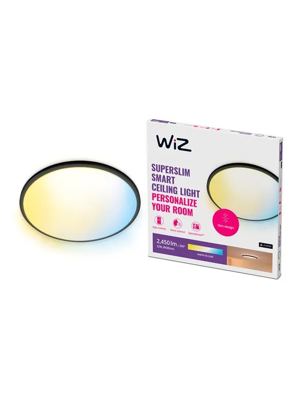 WiZ SuperSlim ceiling lamp 22W - Svart