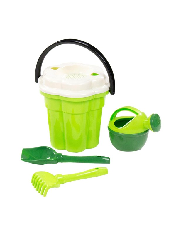 Cavallino Toys Cavallino Safari XL Classic Bucket Set with Watering Can Green 4 pcs.