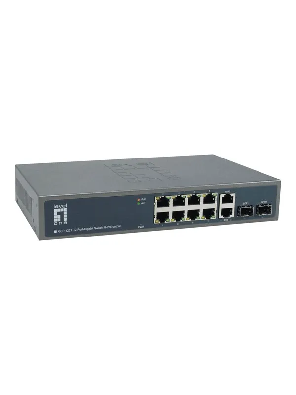 LevelOne GEP-1221 - switch - 12 ports - unmanaged - rack-mountable