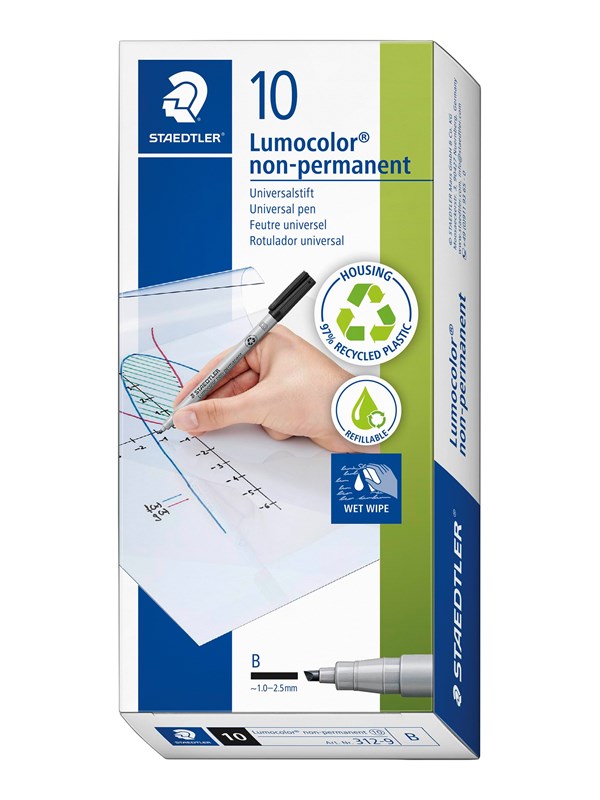 Staedtler Universal pen Lumocolor non-p B 10 pcs  blu