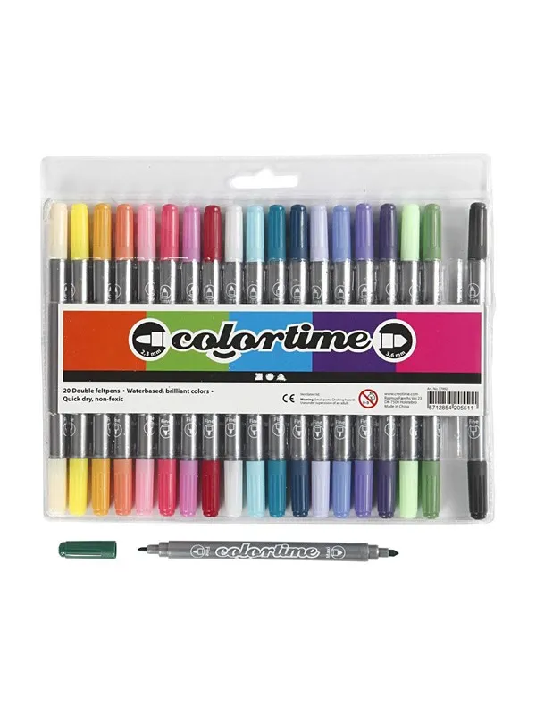 Creativ Company Double-sided pens - Extra colors 20pcs.