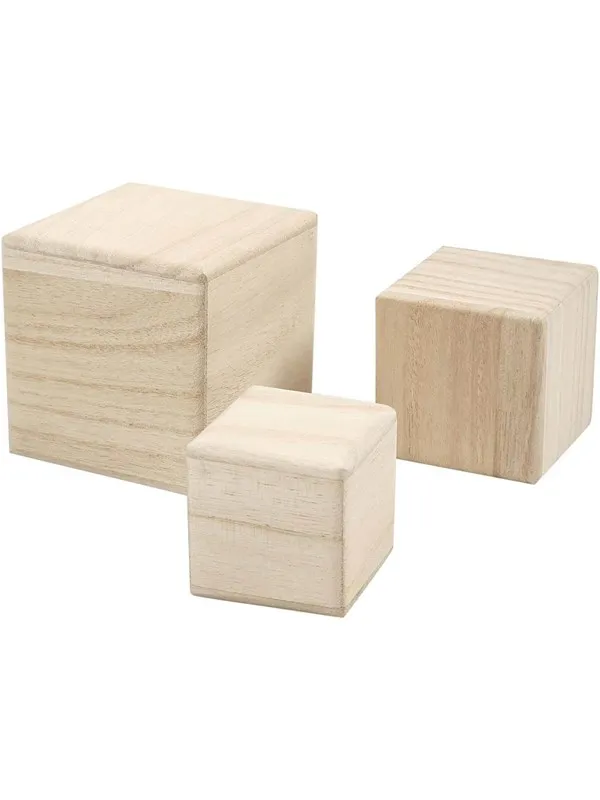 Creativ Company Wooden Cubes Set of 3