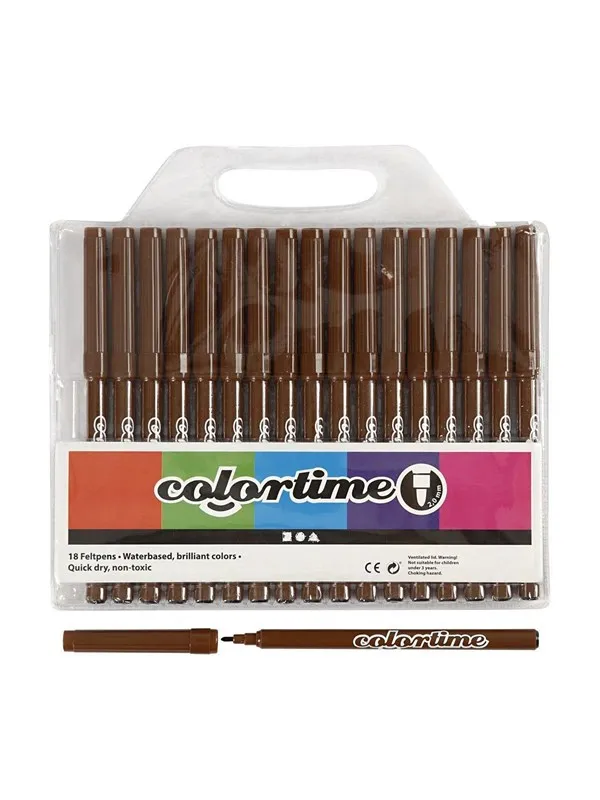 Creativ Company Brown markers 18st.