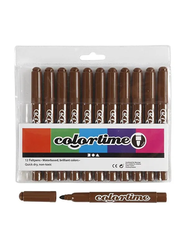 Creativ Company Brown Jumbo markers 12pcs.