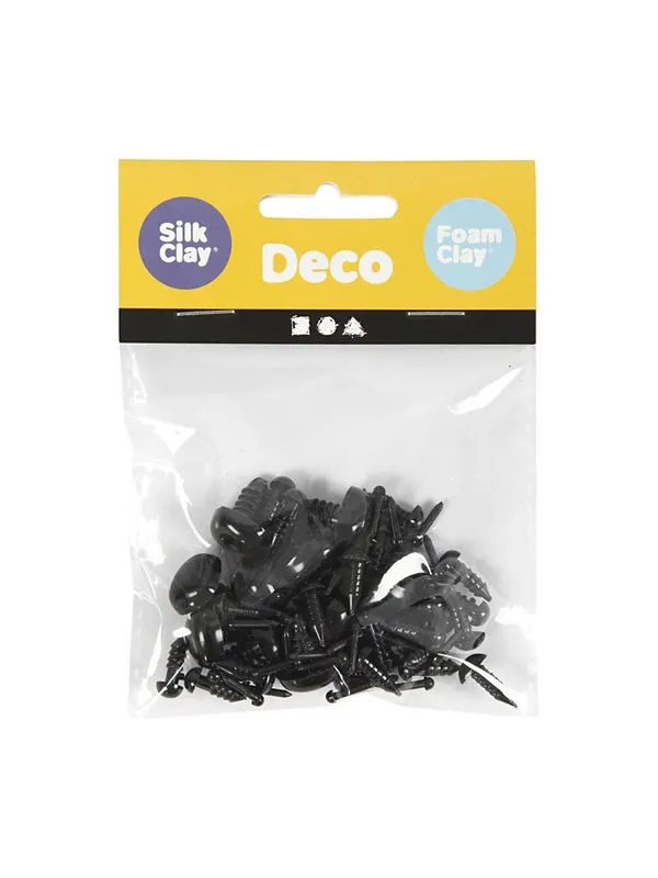Creativ Company Eyes and noses - Black 20 sets