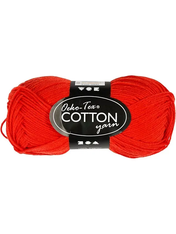 Creativ Company Cotton yarn Red 50gr 170m