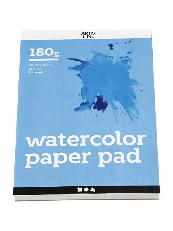 Creativ Company Watercolor Block White A5 180gr 20 Sheets