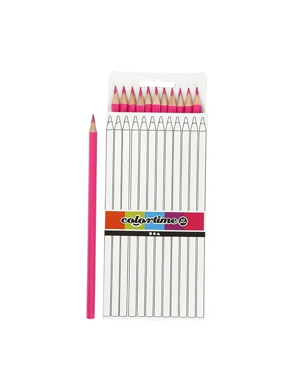 Creativ Company Colortime colouring pencils - Pink 12pcs.