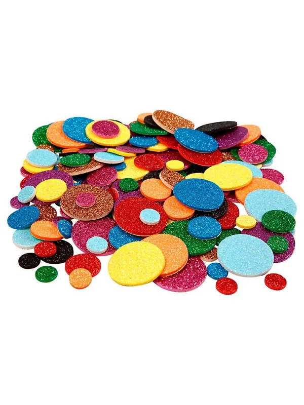 Creativ Company Foam Shapes Glitter Circles 150pcs.