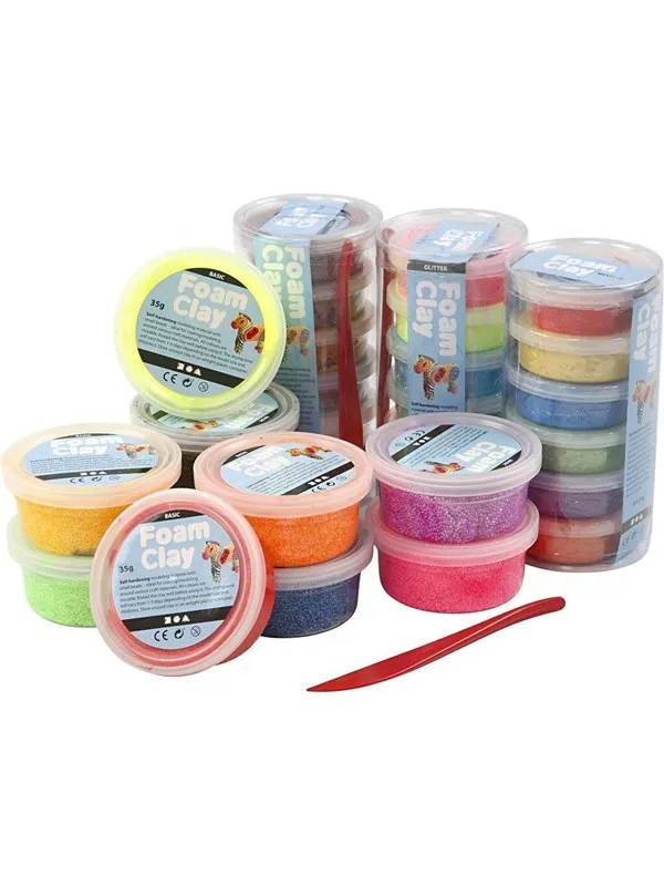 Creativ Company Foam Clay - Assorted Colours - 28 tubs