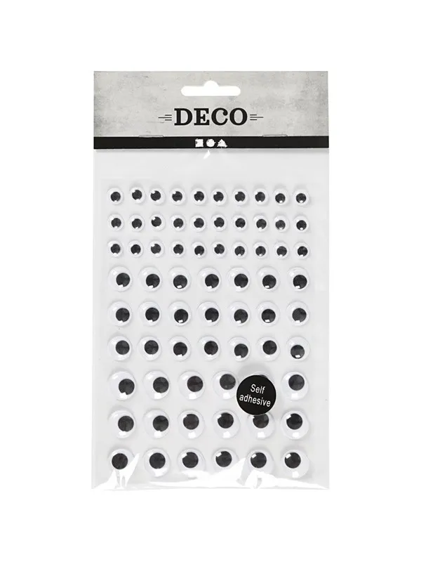 Creativ Company Wiggle Eyes White Self-adhesive 69pcs.